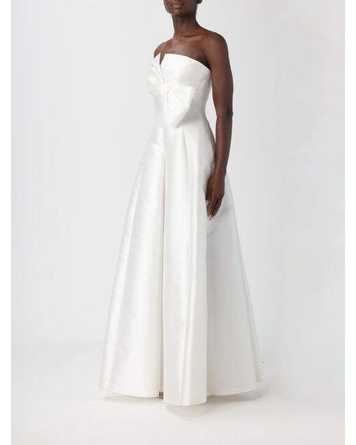 Alberta Ferretti White Evening Dress