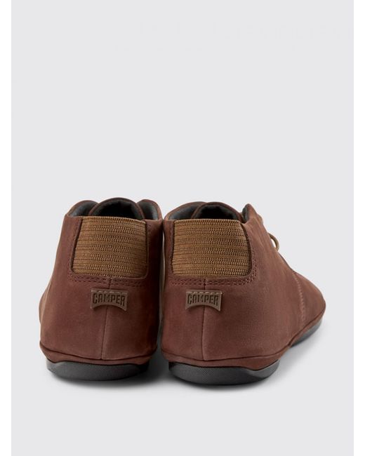 Camper Brown Flat Ankle Boots
