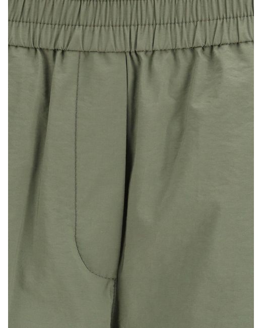 Brunello Cucinelli Green Cotton Blend Trousers