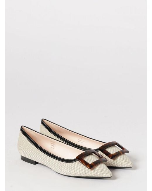 Roger Vivier Natural Gommettine Ballerina