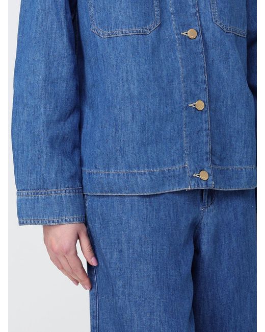 Max Mara Blue Cotton Denim Shirt