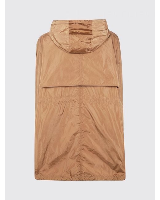 Semicouture Brown Knee-Length Hooded Technical Fabric Parka