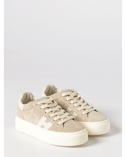 Hogan Natural Crosswind Platform Suede Sneakers