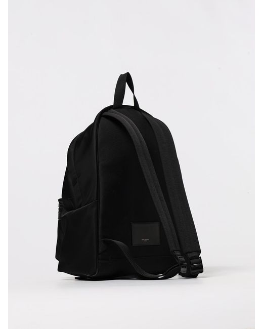 Saint Laurent Black Nylon And Leather Backpack for men
