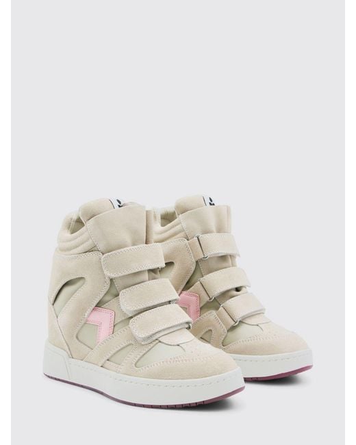 Isabel Marant White Bekett Suede Sneakers