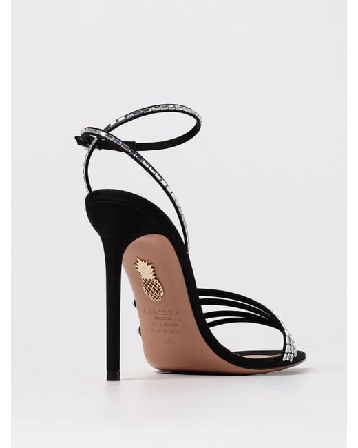 Aquazzura Black Heeled Sandals