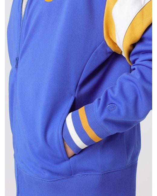 Champion Blue Time Capsule Two-Tone Striped Acetate Track Jacket With High Neck for men
