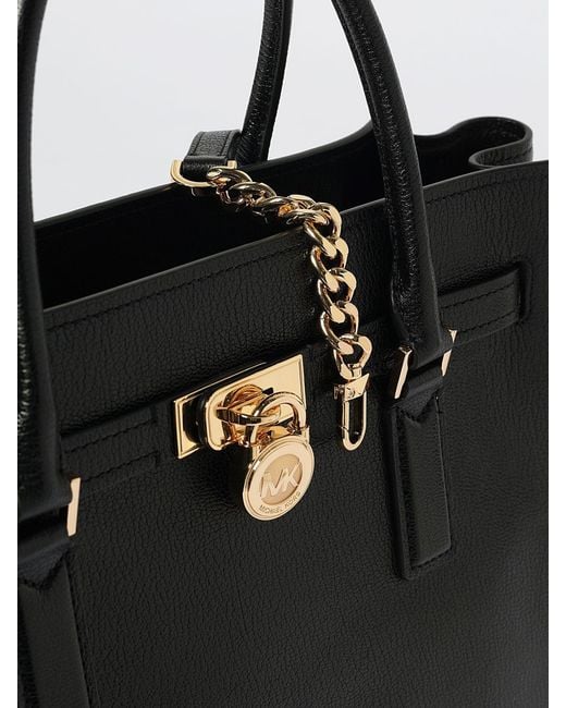 Michael Kors Black Hamilton Moderne Grained Leather Bag
