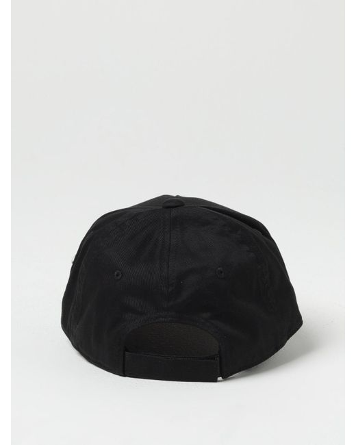 Cappello in cotone con logo ricamato di Emporio Armani in Black da Uomo