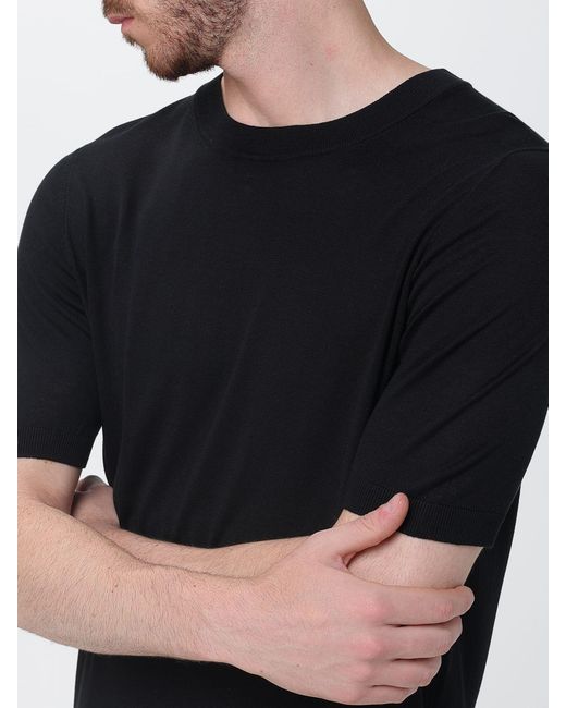 Tagliatore Black Silk Sweater for men