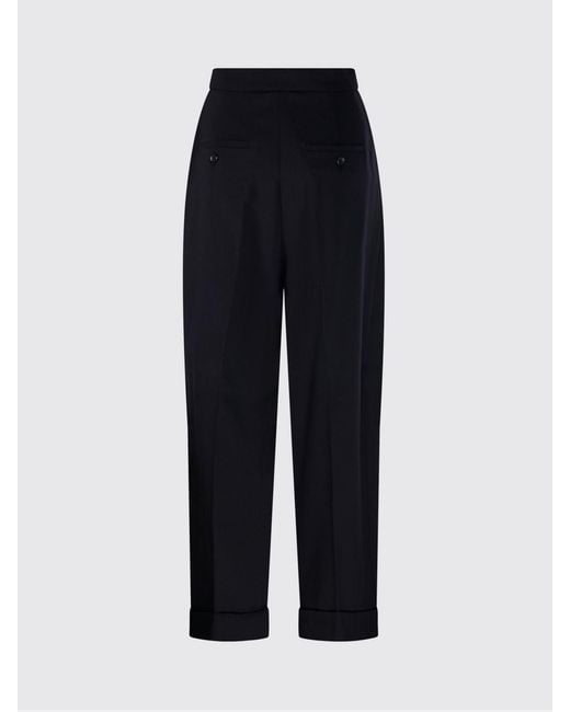 Max Mara Black Virgin Wool Trousers