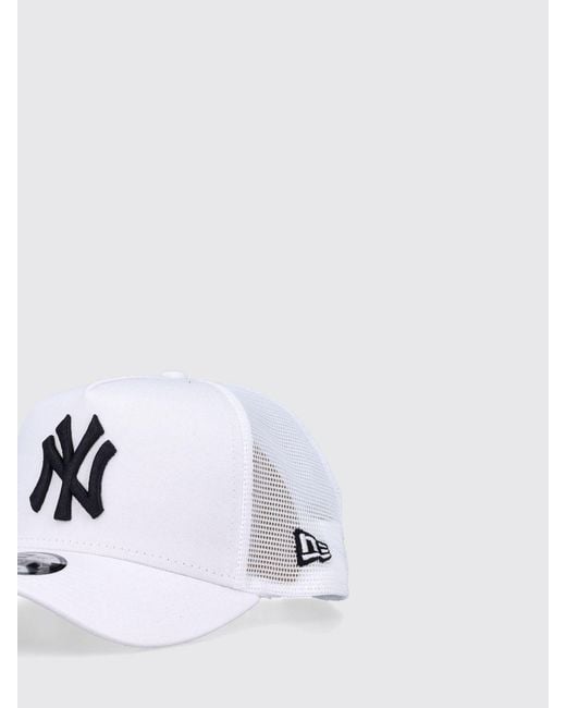 KTZ White New York Yankees A-Frame Trucker Cotton And Nylon Hat for men