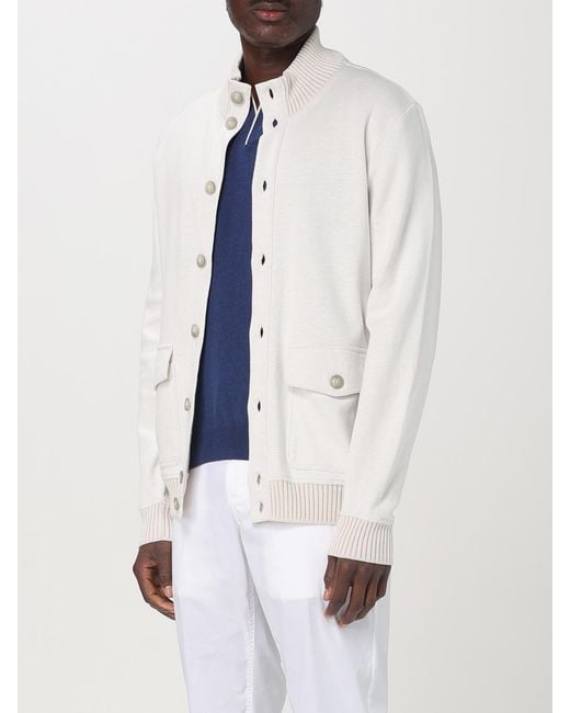 Fay White Cardigan for men