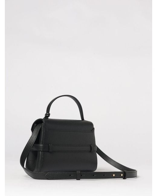 Lancel Black Faubourg Hammered Leather Bag