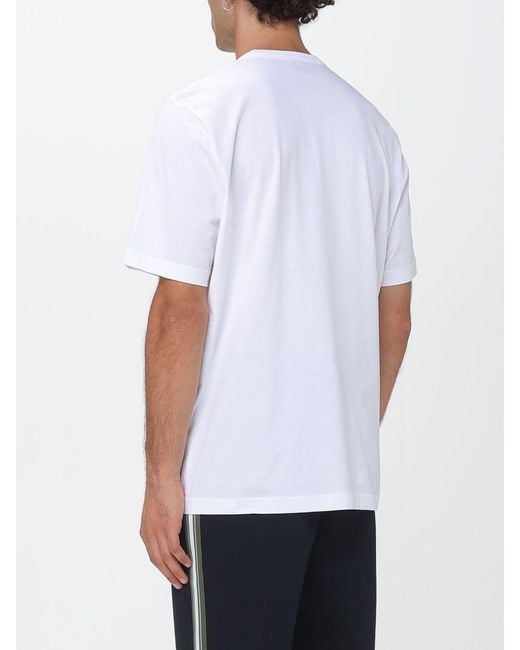 Paul Smith White All-Over Floral Print Organic Cotton T-Shirt With Logo for men