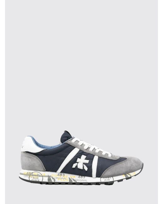 Premiata White Lucy Cotton Twill And Nylon Sneakers