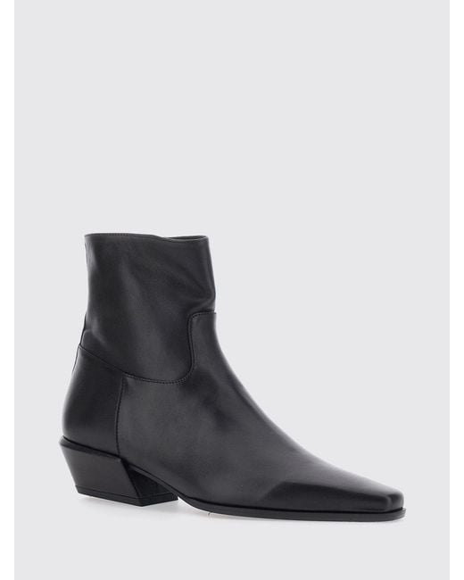 Semicouture White Flat Ankle Boot