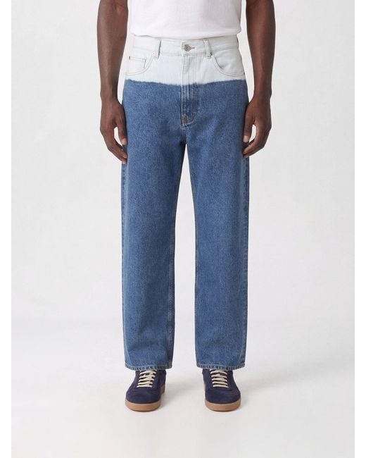 Marni Blue Wide Leg Cotton Jeans for men