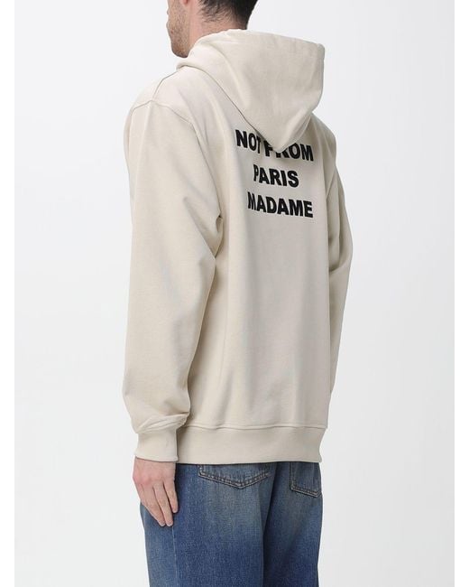 Drole de Monsieur Natural Cotton Hoodie With Logo for men