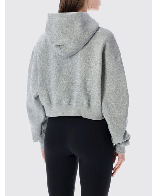 Nike Gray Phoenix Fleece Cotton Blend Sweatshirt