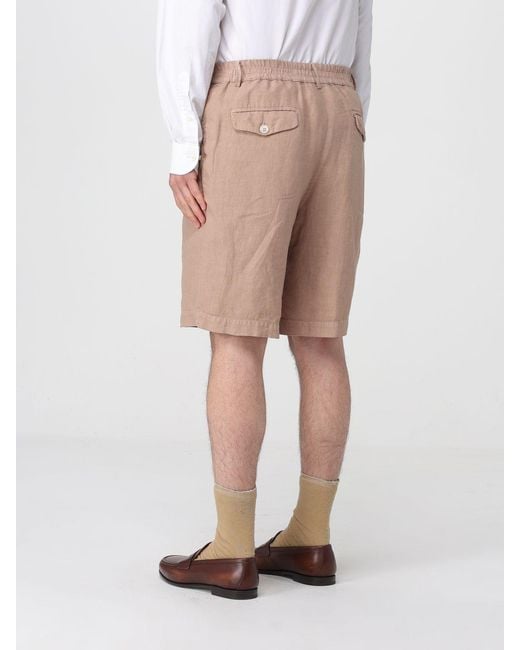 Brunello Cucinelli Natural Linen Shorts for men
