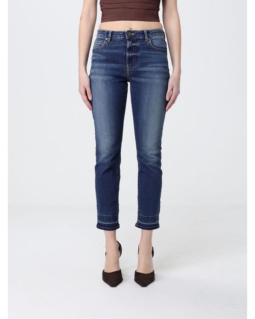 Pinko Blue Cropped Fit Cotton Jeans