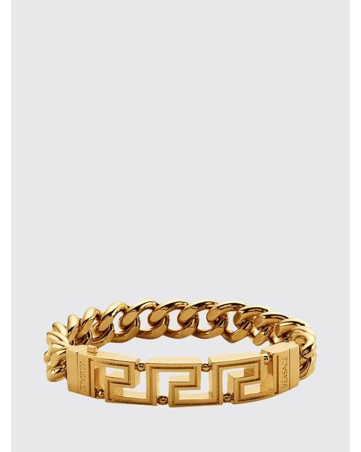 Versace Metallic Greca Metal Bracelet for men