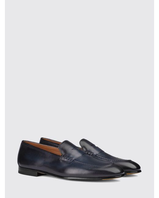 Doucal's White Leather Loafers for men