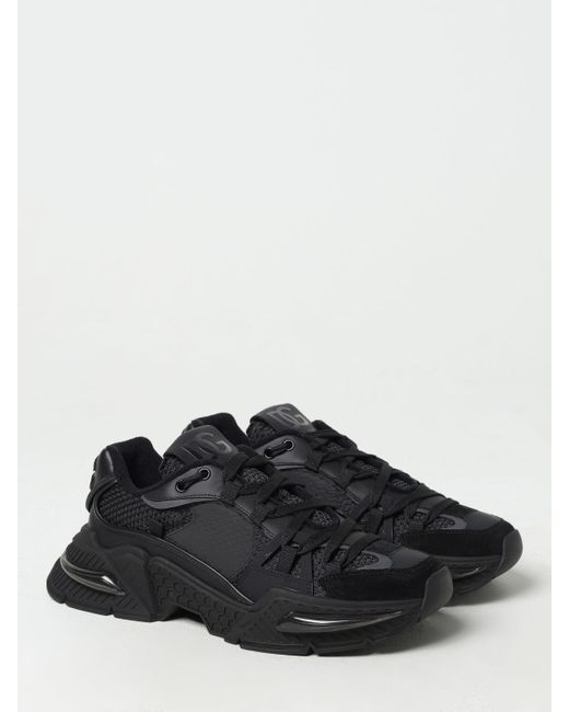 Sneakers in pelle e mesh di Dolce & Gabbana in Black da Uomo