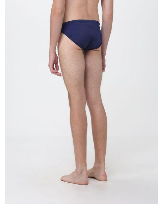 EA7 Blue Polyester Brief Swimsuit for men