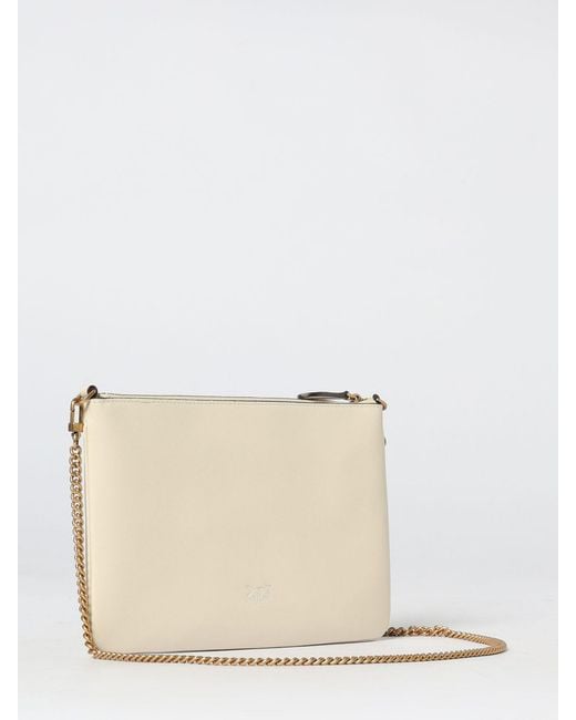 Pinko Natural Flat Love Bag Simply Leather Clutch