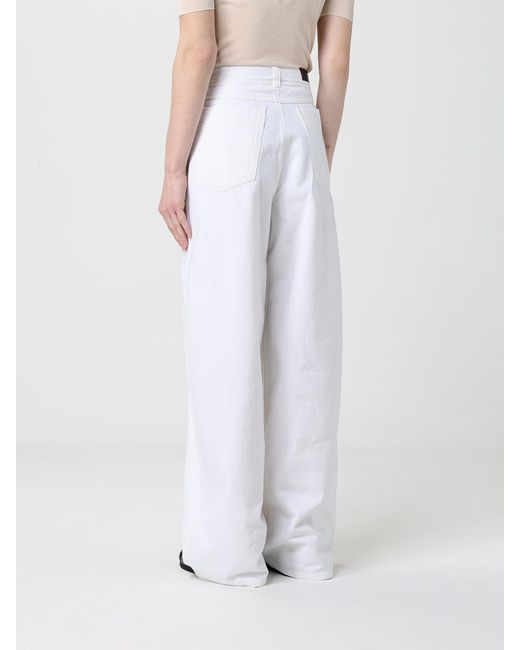 Lemaire White Wide Leg Denim Jeans