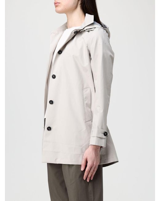 Save The Duck Natural April Single-Breasted Raincoat