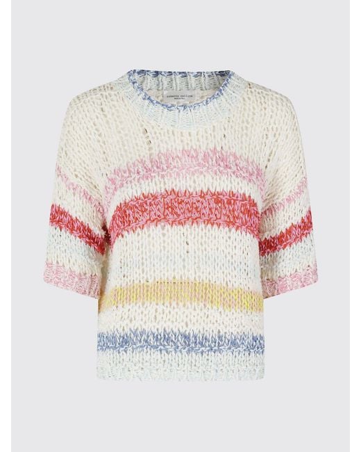 Roberto Collina Multicolor Striped Cotton Blend Sweater