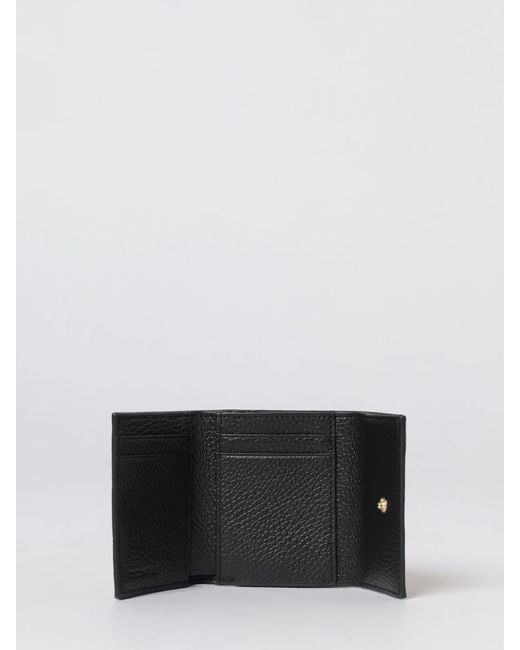 Coccinelle White Grained Leather Metallic Soft Wallet