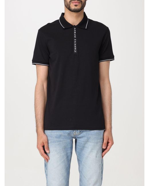 Armani Exchange Black Polo Shirt for men
