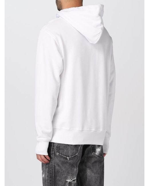 Versace Jeans Couture White Sweatshirt In Cotton for men
