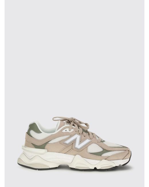 New Balance White 9060 Nubuck And Mesh Sneakers for men