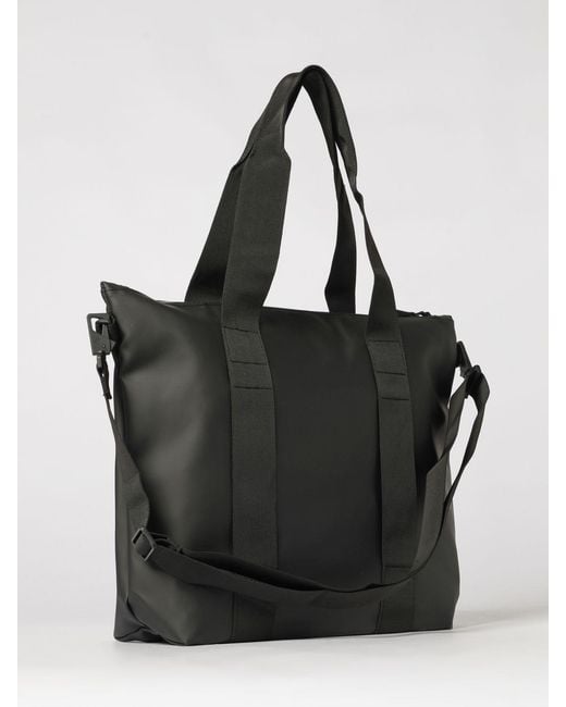 Rains Black Waterproof Tote Bag