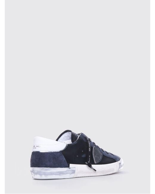 Philippe Model Blue Prsx Leather Sneakers for men