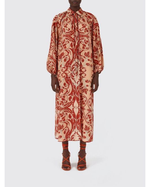 F.R.S For Restless Sleepers Orange Silk Chemisier Dress F.R.S. For Restless Sleepers