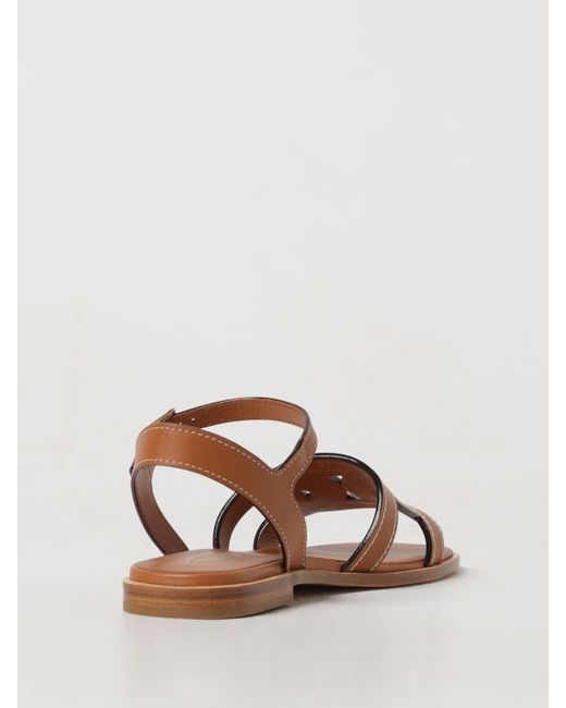 Tod's Brown Flat Sandals