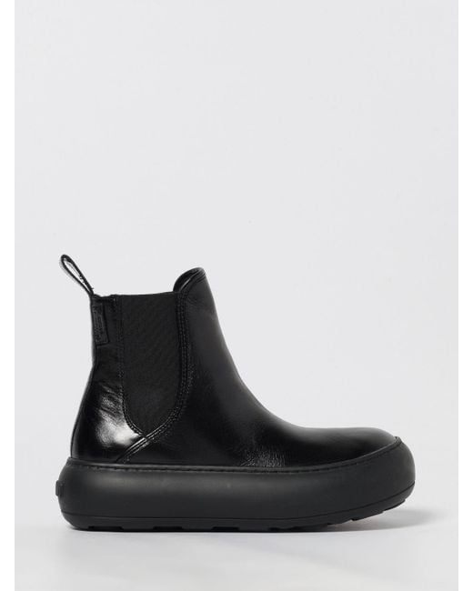 Moschino Couture Black Flache Stiefeletten Damen