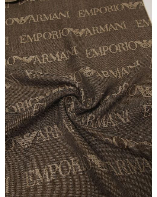 Sciarpa Uomo di Emporio Armani in Brown da Uomo