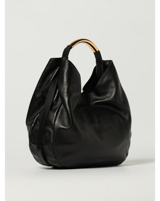 Moschino Couture Black Handle Me Leather Bag