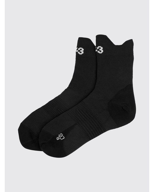Y-3 Black Running Mesh Socks With Logo for men