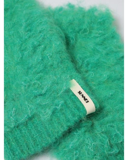 Sunnei Green Gloves for men