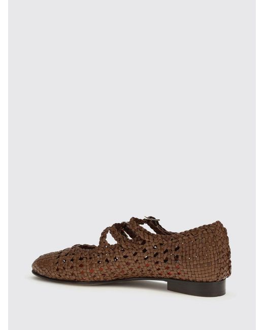 CAREL PARIS Brown Woven Leather Ballerinas