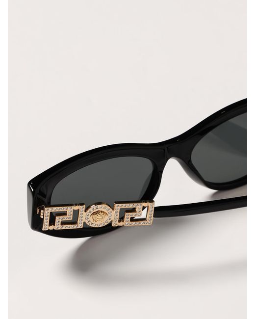Versace Natural Greca Sunglasses Cateye Design