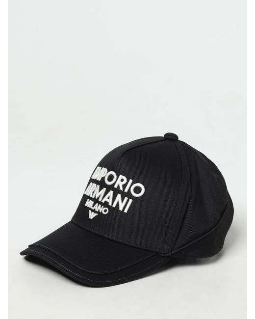 Emporio Armani Black Hat for men